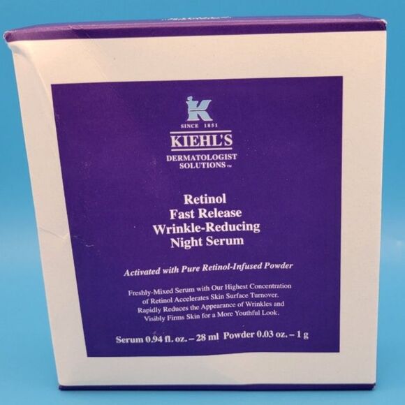 NIB Kiehl's Retinol Fast Release Wrinkle-Reducing Night Serum 2pc Kit - New - Picture 1 of 5